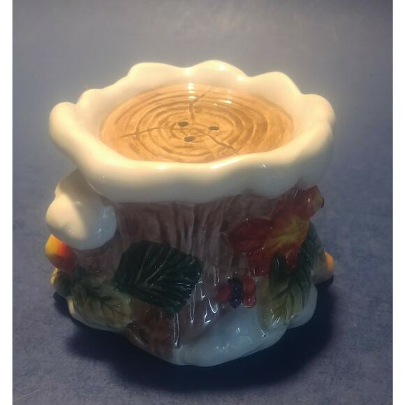 Rare Vintage 1996 Fitz & Floyd Christmas Tree stump Holiday Salt Shaker single - Picture 4 of 10